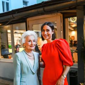 Eliška Hašková-Coolidge na 40. narozeninách Alex Mynářové.