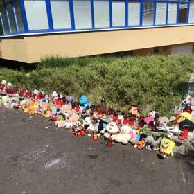 Místo tragédie v Mostě.