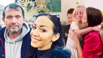 FOTO: Agáta Hanychová s rodinou.