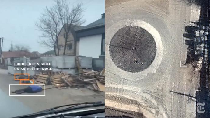 FOTO: Ne všechna těla byla na satelitu vidět, například kvůli stínům, jak je patrné na tomto snímku. – stránka 1188