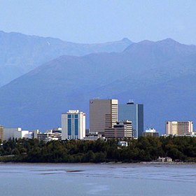 Hlavní město Aljašky Anchorage.