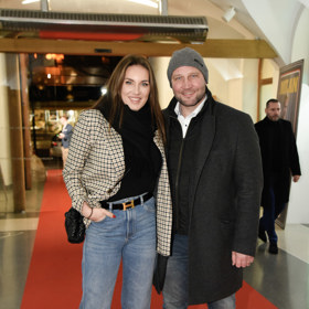 Olympijský vítěz Šlégr s manželkou. 