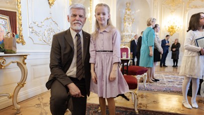 FOTO: Navštívili ho děti, které mu namalovali obrázek nebo poslali dopis.