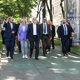 Prezidentský pár na procházce po Vídni