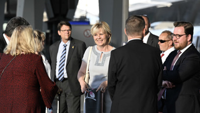 FOTO: Eva Pavlová na nádraží ve Vídni.