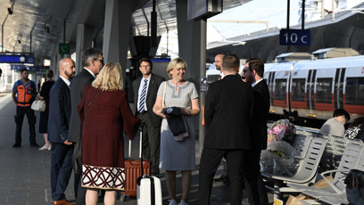 FOTO: Eva Pavlová na nádraží ve Vídni.