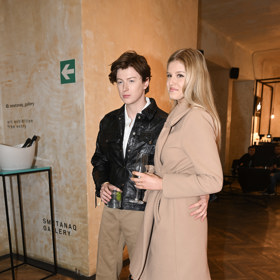 Adam Mišík s Natálií Jiráskovou na GLO party.