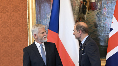 FOTO: Prezident Petr Pavel a s princ Edward.