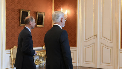 FOTO: Prezident se na britském velvyslanectví sešel s princem Edwardem.