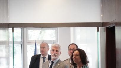 FOTO: Prezident Petr Pavel na české ambasádě v Londýně.