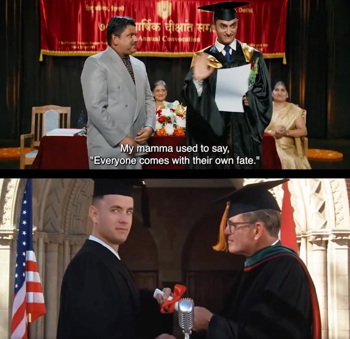 FOTO: Porovnání indické verze Forresta Gumpa (nahoře) s americkým originálem z roku 1994 (dole). – stránka 13