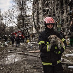 Hasiči v Kyjevském regionu dělají co mohou.
