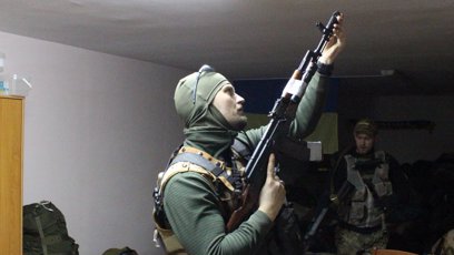 FOTO: Český dobrovolník na Ukrajině.