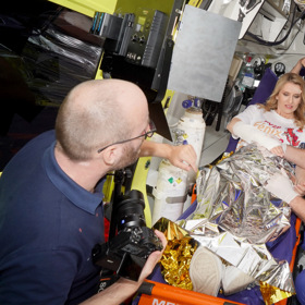 Focení kalendáře Anděl mezi zdravotníky.