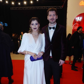 Moderátor Evropy 2 Petr Říbal se svou manželkou Michaelou Hávovou.