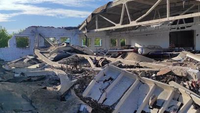 FOTO: Zdevastovaná letecká základna.