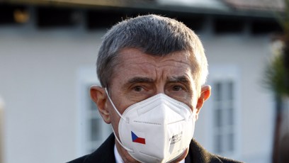 FOTO: Andrej Babiš po jednání s prezidentem Milošem Zemanem v Lánech, 26. dubna 2021.