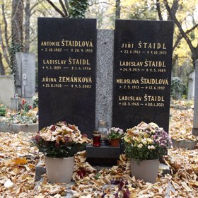 Hrob rodiny Štaidlových.