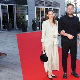 Herečka Šárka Vaculíková a Jakub Prachař na premiéře filmu Vyšehrad.