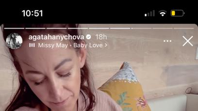 FOTO: Agáta Hanychová ukázala malou Rozárku.