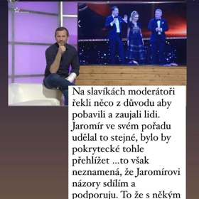 Za to se od něj veřejně distancovala i partnerka Agáta