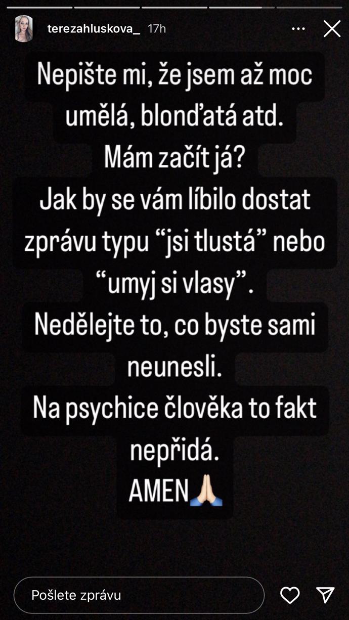 FOTO: Tereza poslala svým haterům jasný vzkaz. – stránka 54
