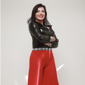 Andrea během focení nové kolekce návrhářky Martiny Pipkové Loudové.