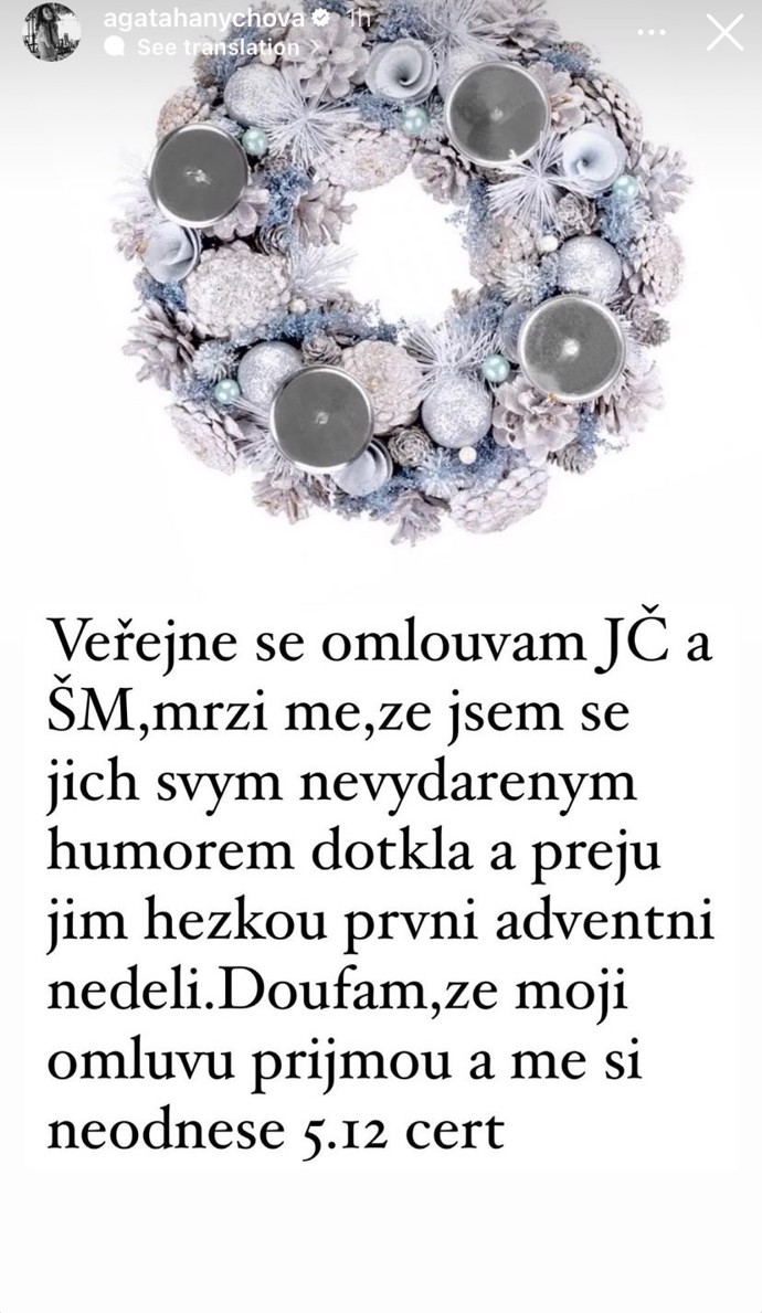 FOTO: Takhle se Agáta po víc než týdnu omluvila. – stránka 2807