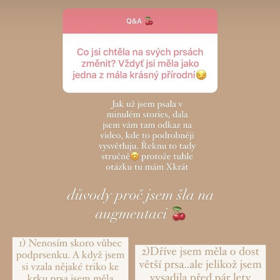 Bára prozradila důvody, které ji k augmentaci prsou vedly. 