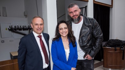 FOTO: Lucie Bílá s bratrem a partnerem Radkem Filipim.