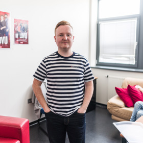 Václav Slabyhoudek v civilu. 