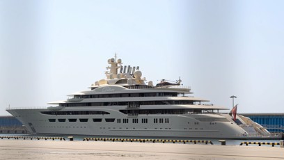 FOTO: Pohled na jachtu Dilbar v majetku Ališera Usmanova.