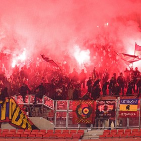 Fanoušci Sparty na výjezdě.