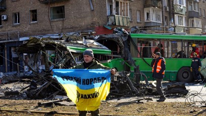 FOTO: Kyjev se proměnil v bitevní zónu.