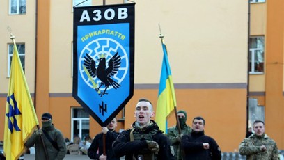 FOTO: Dobrovolníci praporu Azov v Ivano-Frankivsku.