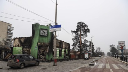 FOTO: Zničená Irpiň.