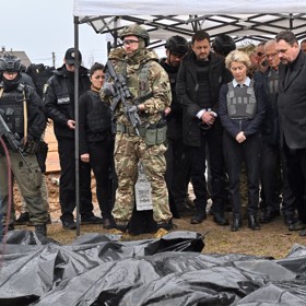 Ursula von der Leyen v Kyjevě.