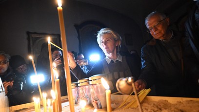 FOTO: Ursula von der Leyen v Kyjevu.