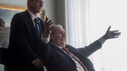 FOTO: Zeman přivítal na Hradě polského prezidenta Dudu.