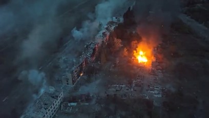 FOTO: Záběry z dronu ukazují zkázu Bachmutu.