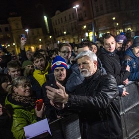 Petr Pavel v Ostravě na náměstí.