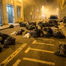 Nedávno byla Paříž zamořená odpadky