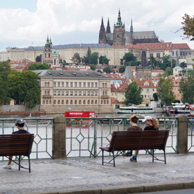 Výhled na hrad je lepší odtud.