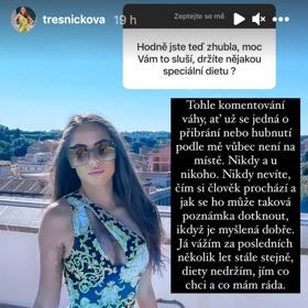 Další fanoušek komentoval Týnušinu váhu.