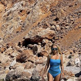 Manželka Pljuščenka má opravdu skvělou postavu.