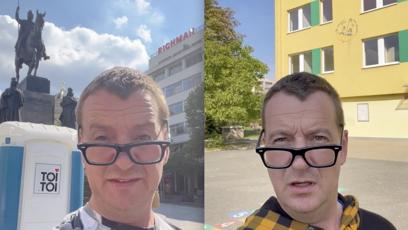 FOTO: Andrej Babiš v podání imitátora Petra Jablonského.