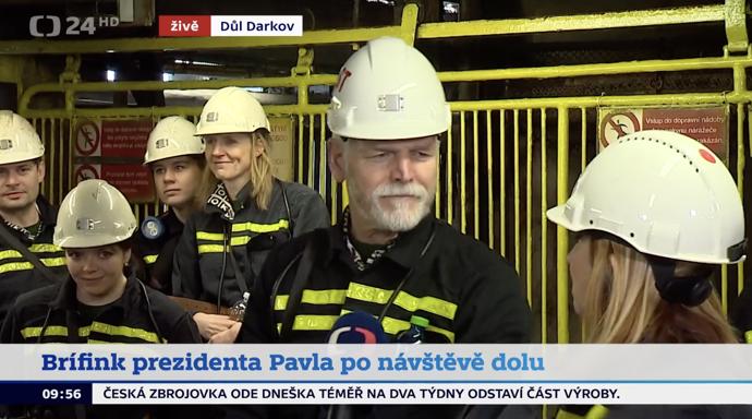 FOTO: Petr Pavel se přišel podívat do Dolu Darkov. – stránka 2416