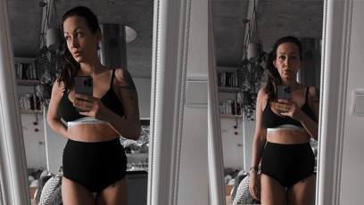 FOTO: Agátina postava týden po porodu.