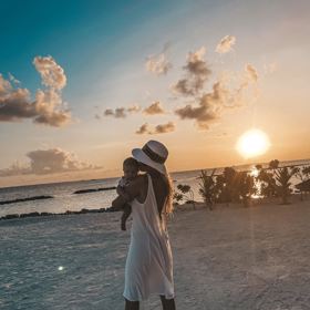 Aneta s nejmladším synem.