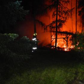 Požár u Orlické přehrady